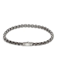 Sterling Silver With Black Rhodium Classic Chain Bracelet