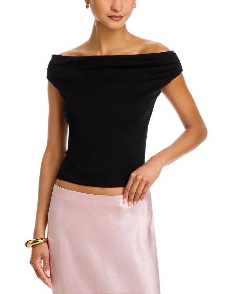 Off-The-Shoulder Jersey Top - Exclusive