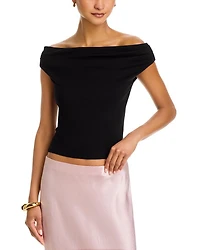 Off-The-Shoulder Jersey Top - Exclusive
