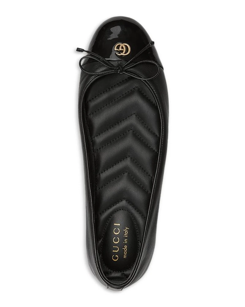 Women's New Marmont GG Leather Ballet Flats