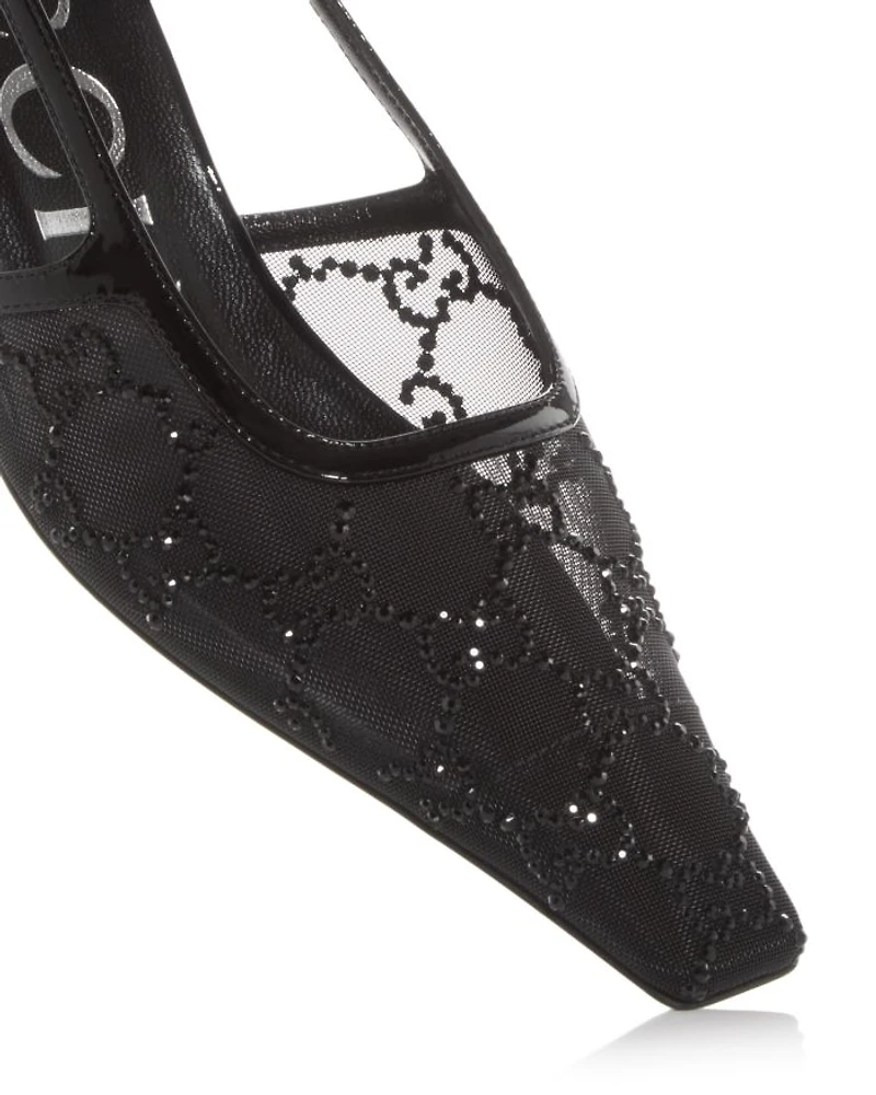 GG Embellished Slingback Pumps