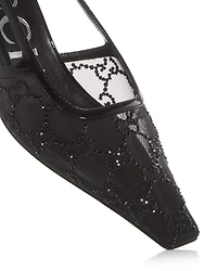GG Embellished Slingback Pumps