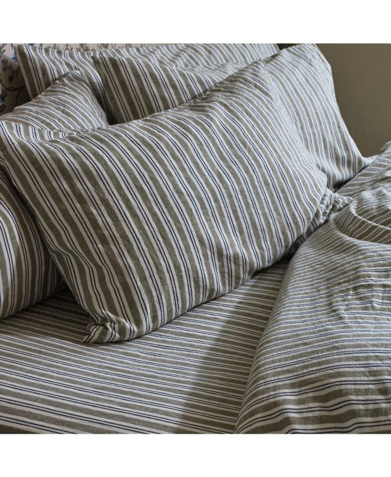 Sommerley Stripe Pillowcase Pair Linen Blend