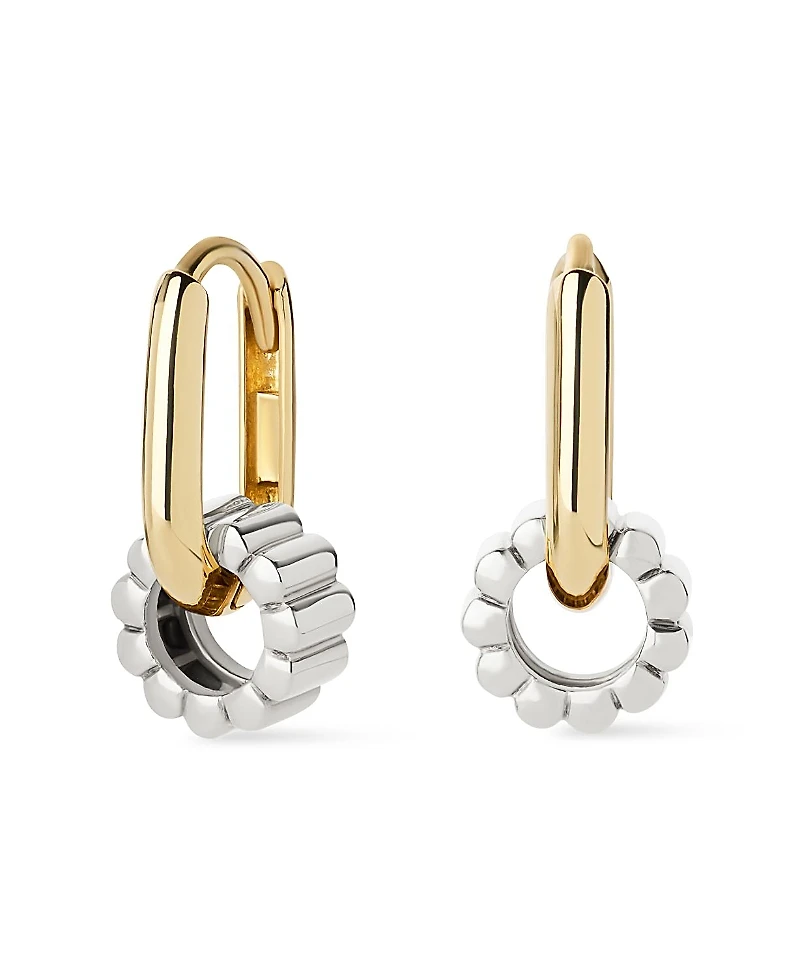 Ana Luisa Solid Yellow Gold - White Gold Galaxy Hoop Earrings Set