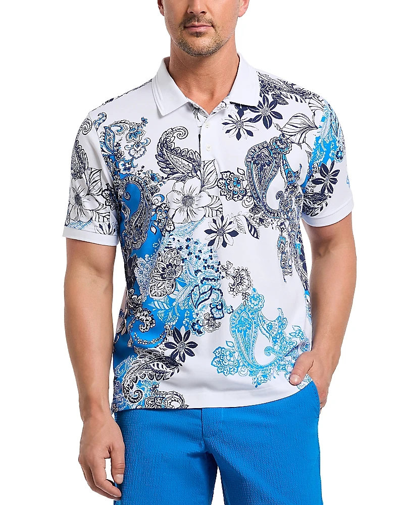 Robert Graham Orzell Floral & Paisley Knit Polo