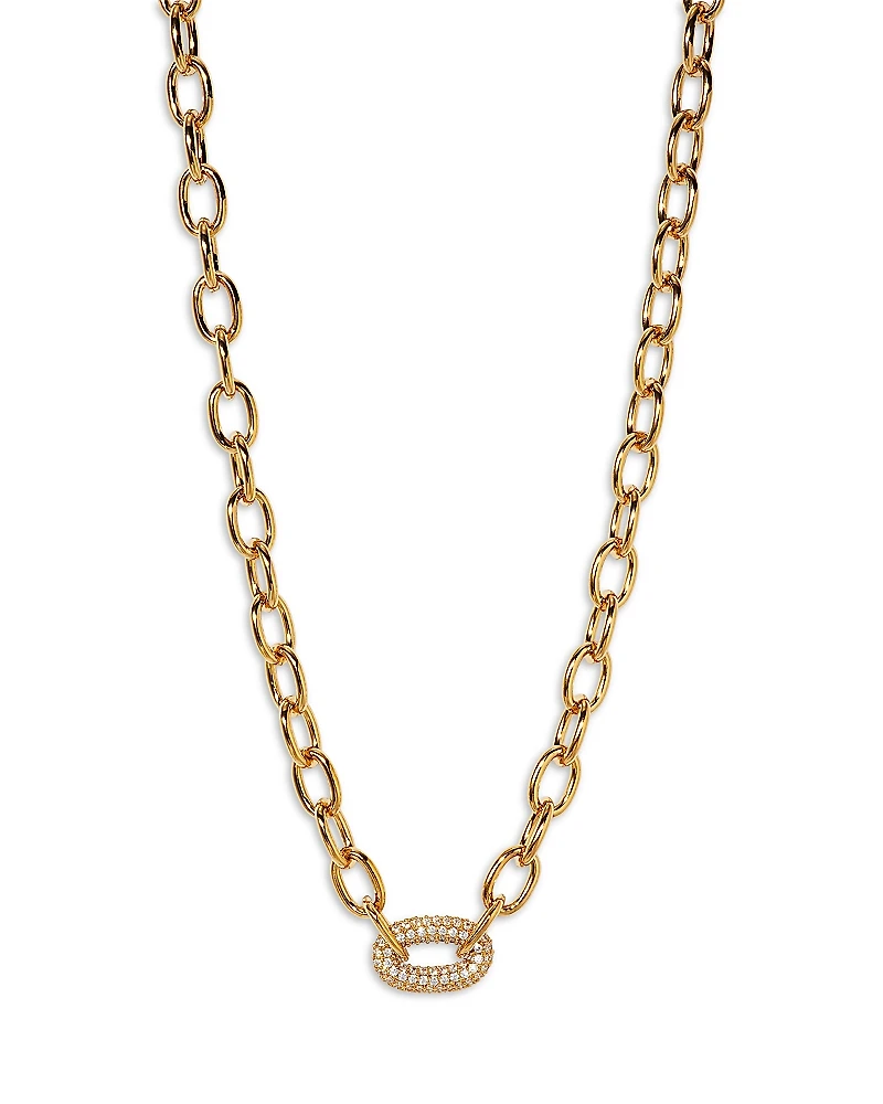 Nadri Alma Pave Link Chain Necklace, 18