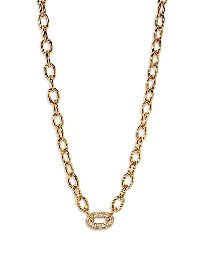 Nadri Alma Pave Link Chain Necklace, 18