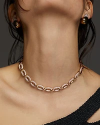 Alma Pavé Multi Link Chain Necklace, 16"-19"