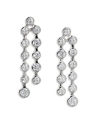 Bklyn Cubic Zirconia Double Linear Drop Earrings