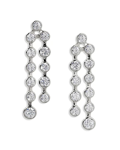 Nadri Bklyn Cubic Zirconia Double Linear Drop Earrings