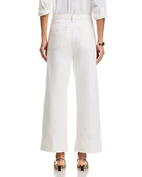 The Utility Trouser High Rise Ankle Wide Leg Jeans Au Natural Clean