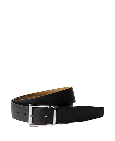 Saffiano Leather Reversible Belt