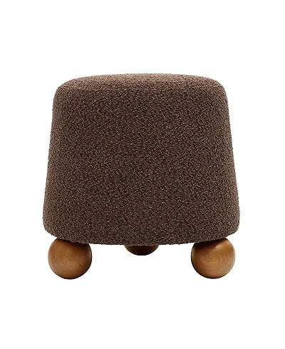 Tov Furniture Jaine Boucle Ottoman