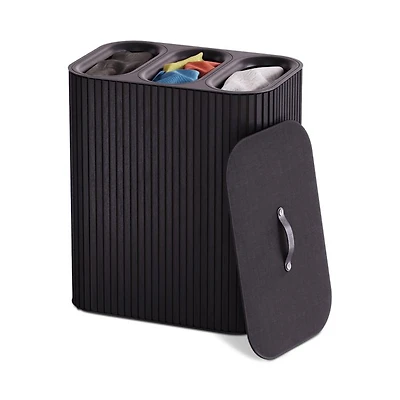 Tota Trio Luxe 90-liter Bamboo Laundry Separation Basket