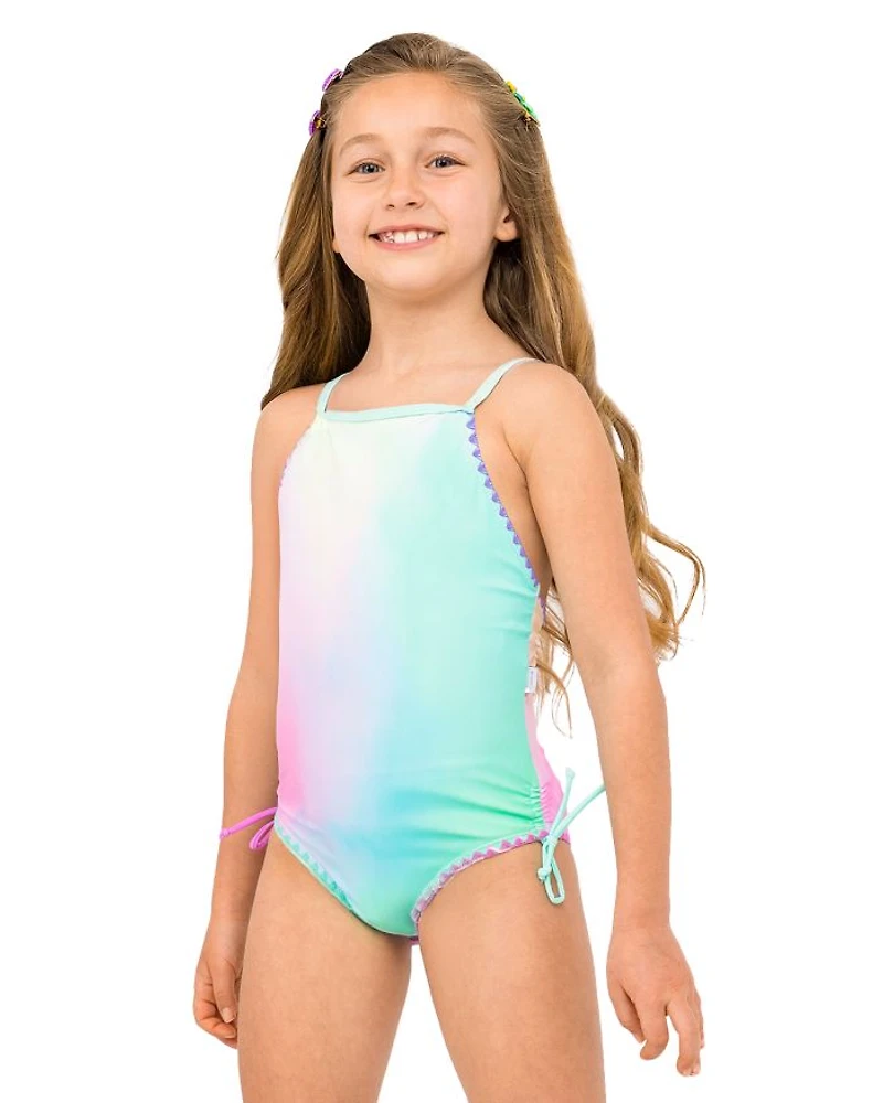 Girls' Jasmira Printed One Piece Swimsuit - Little Kid, Big Kid