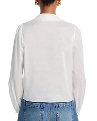 The Eyelet Sailor Silk Blouse