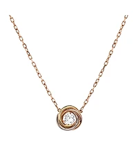 Pre-Owned Cartier Trinity Diamond Pendant Necklace 18K Tricolor Gold and Diamond