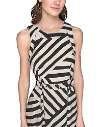 Printed Rumpled Midi Dress