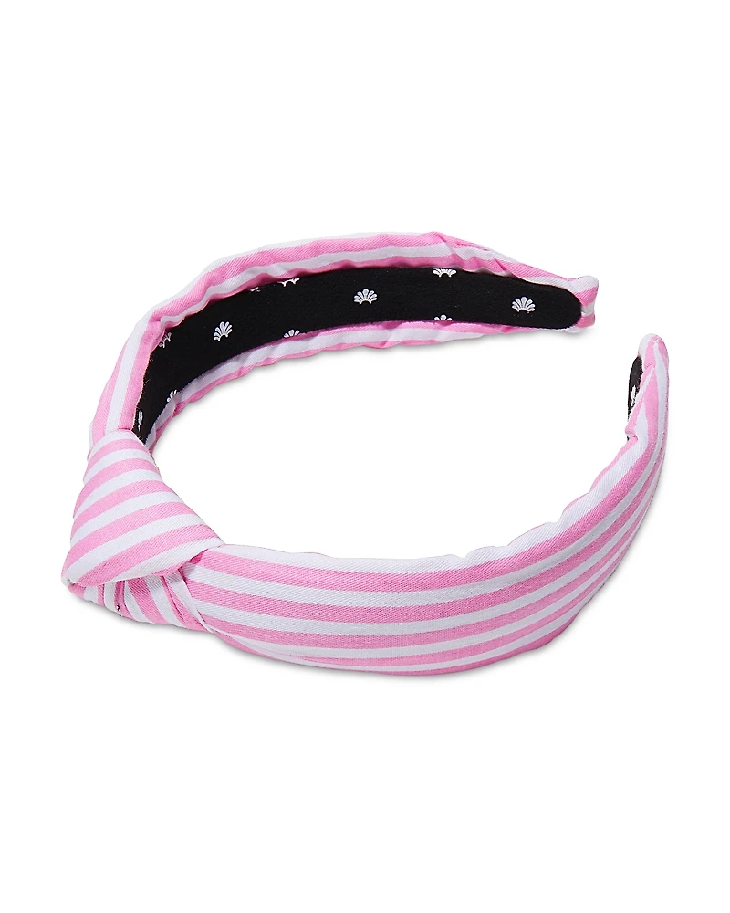 Lele Sadoughi Slim Knotted Seersucker Headband