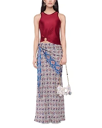 Rabanne Paisley Maxi Skirt