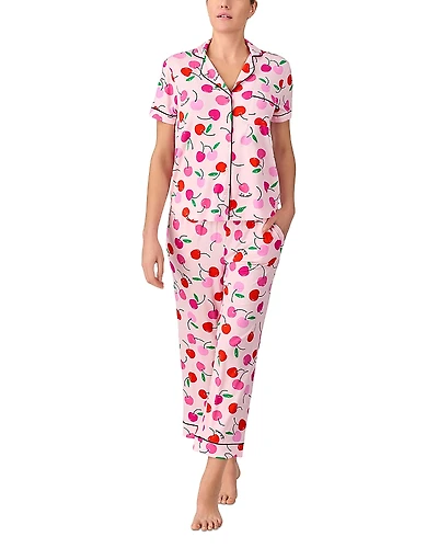 kate spade new york Short Sleeve Cropped Pajama Set
