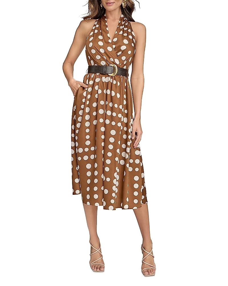 Donna Karan Halter Fit and Flare Dress