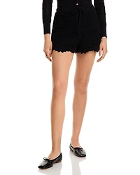 Aqua Crochet Knit Shorts - Exclusive