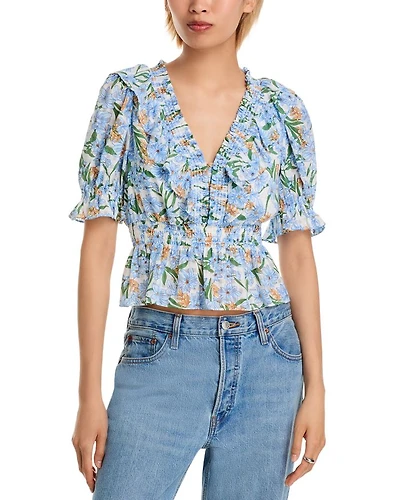 Floral Ruffle Top - Exclusive