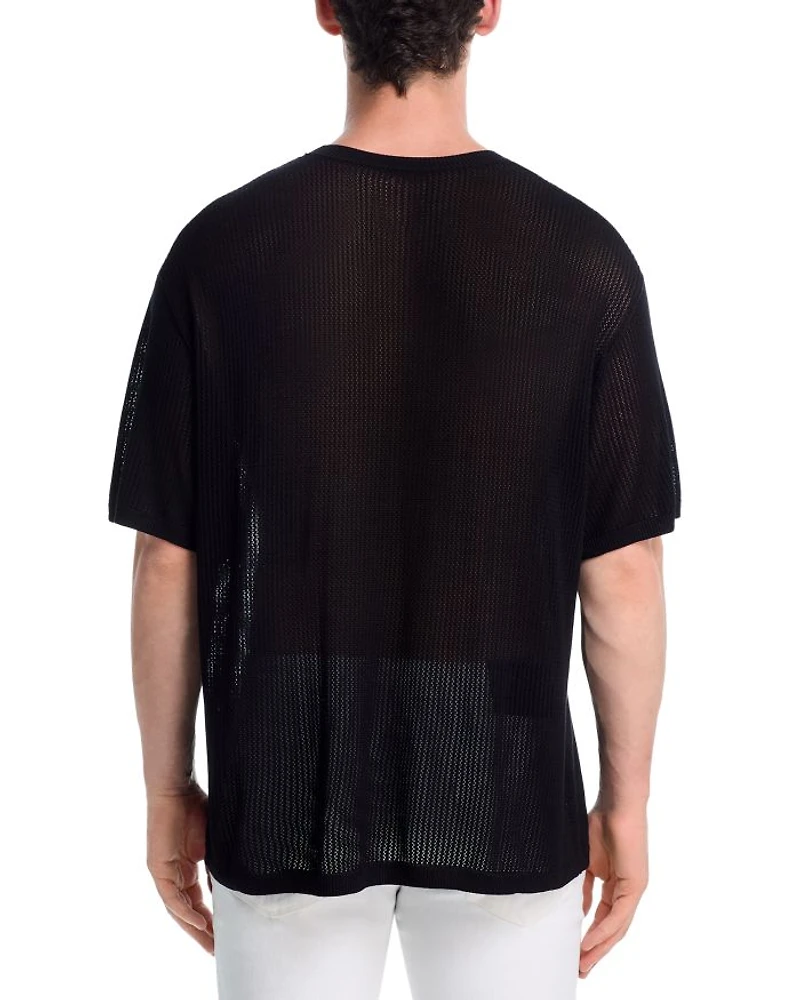 Oversized Fit Graphic Logo Mesh Tee