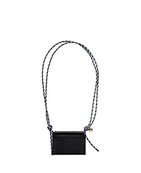 Card Holder With Leather Shoulder Strap