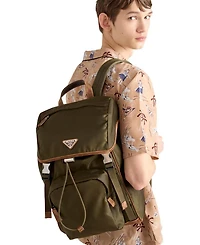 Re-Nylon and Suede Backpack
