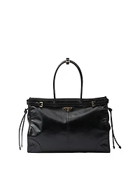 Prada Bonnie Extra Large Convertible Leather Shoulder Handbag