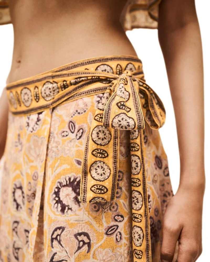 Amalia Printed Wrap Skirt