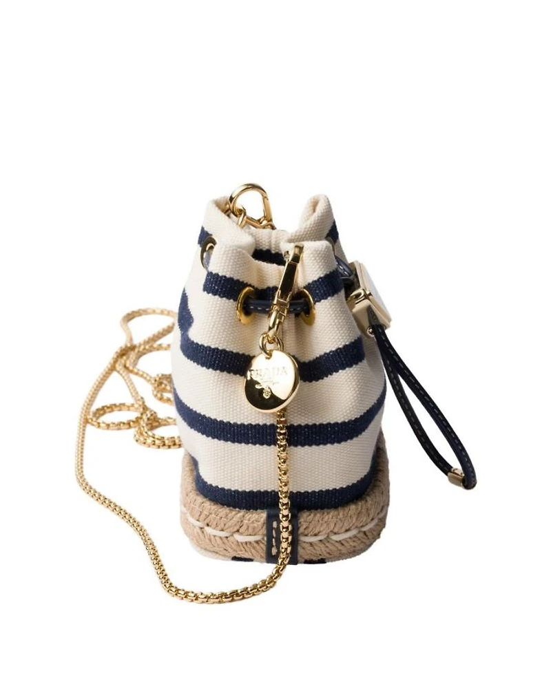 Striped Fabric Mini-Pouch