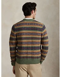 Fair Isle Cotton Blend Cardigan