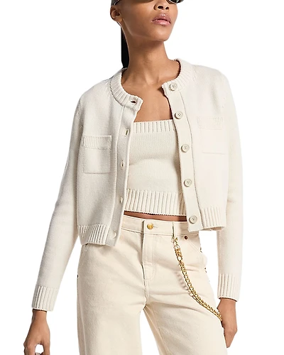 Michael Kors Merino Button Down Cardigan