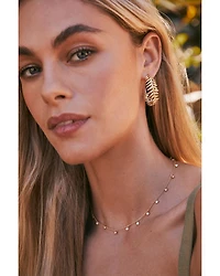 Kayla Botanical Hoop Earrings