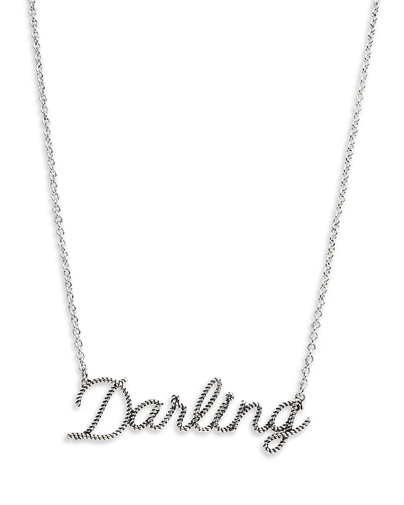 Aqua x Ava Phillippe Ava Darling Script Pendant Necklace, 18-20 - Exclusive