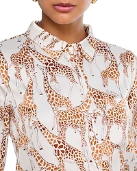 Giraffe Satin Shirt - Exclusive