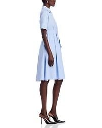 Rose Applique Cotton Button Down Dress