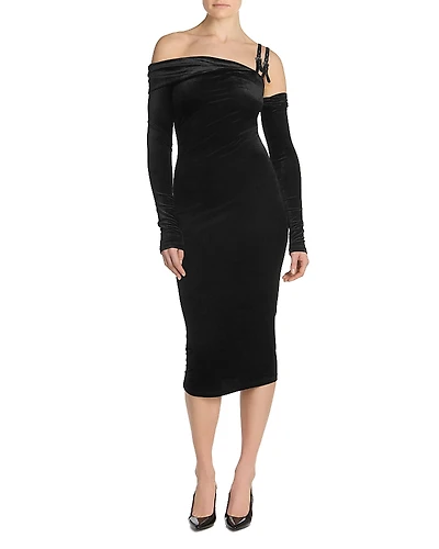 Versace Jeans Couture Velvet Ribbed Dress