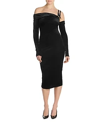 Versace Jeans Couture Velvet Ribbed Dress