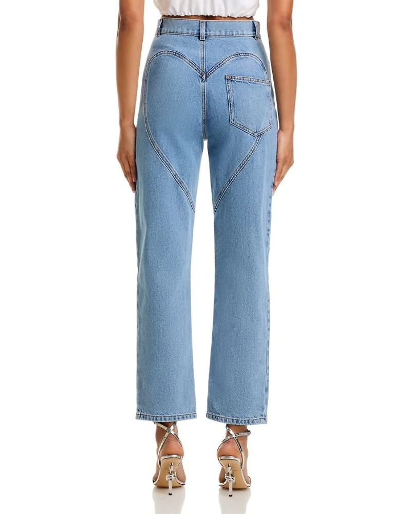 Crystal Heart Jeans Light Blue
