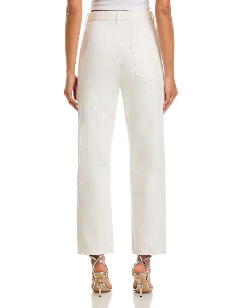 Crystal Slit Jeans White