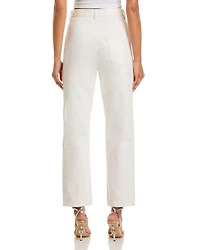 Crystal Slit Jeans White