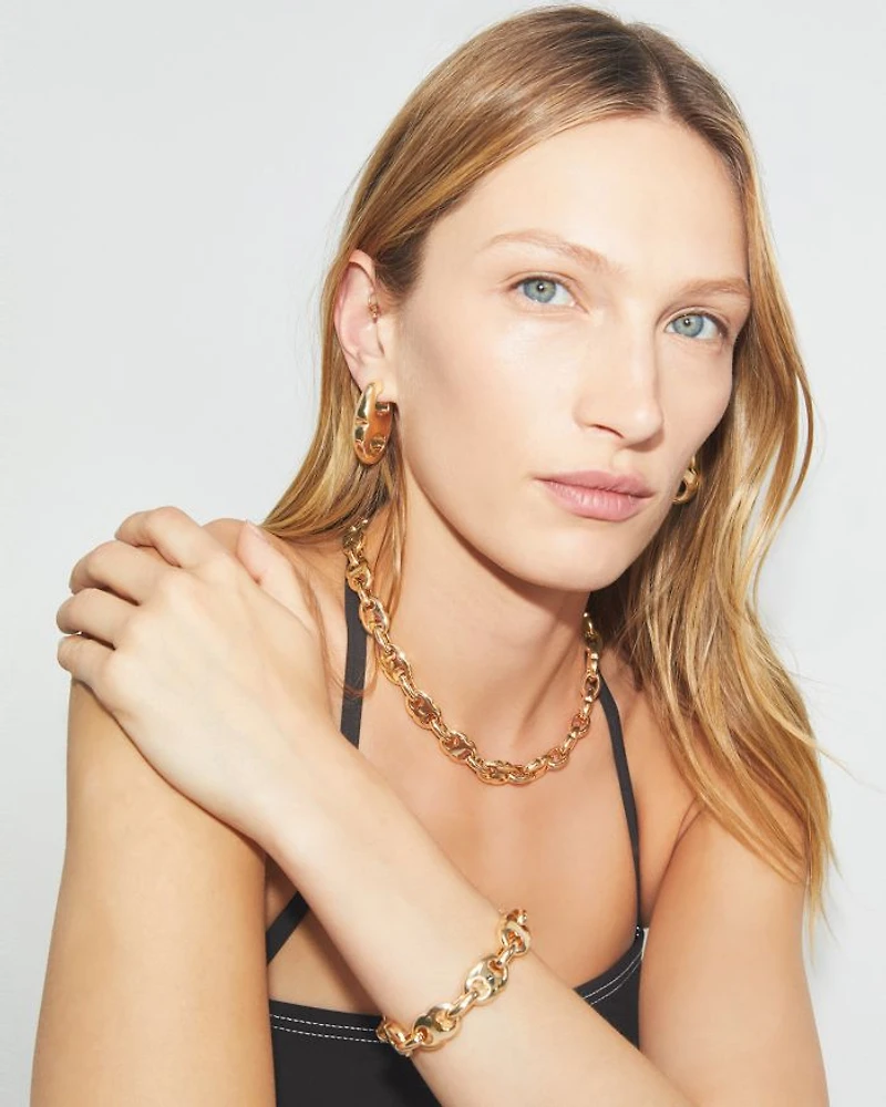 Gemini Link Collar Necklace, 17.3"