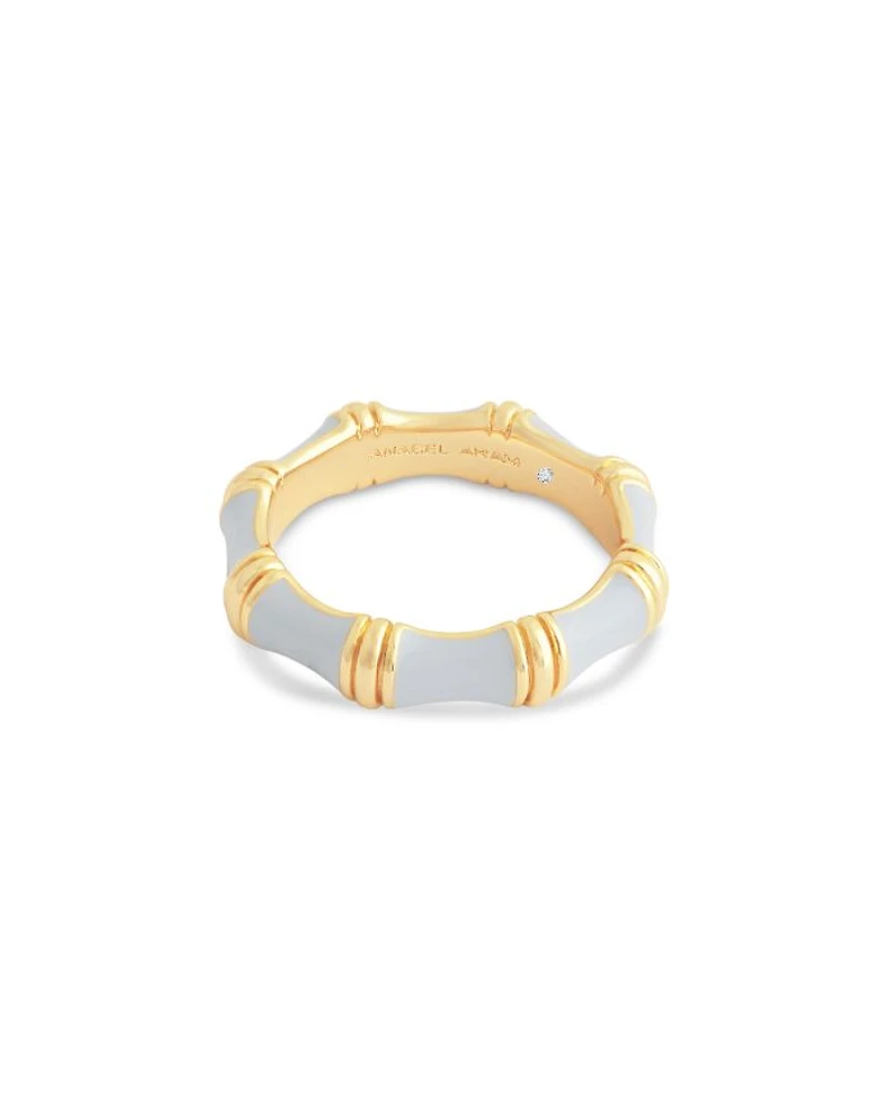 Blue Bamboo Band Ring