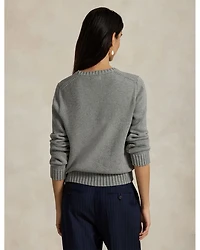 American Flag Cotton Crewneck Sweater