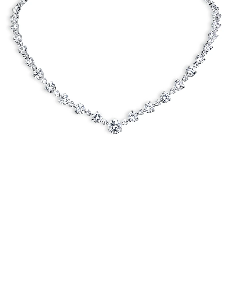 Kenneth Jay Lane Cubic Zirconia All Around Collar Necklace, 16