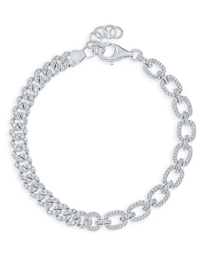 Pavé Mixed Chain Link Bracelet